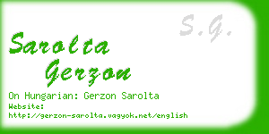 sarolta gerzon business card